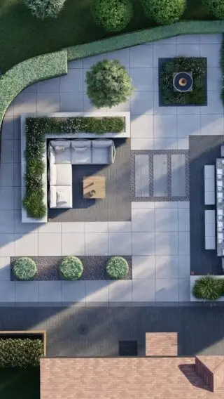 A simple brief for this area of garden - Family dining and entertaining, clean cut, contemporary with a small kitchen garden.
#gardendesign #landscapedesign #westsussex #midhurst #petworth #southdownsnationalpark